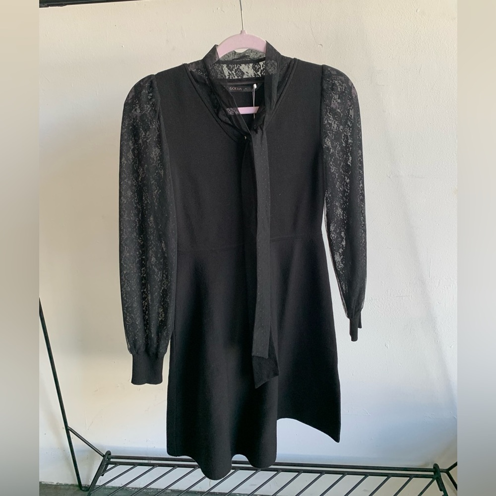 Black Dress Lace Sleeves